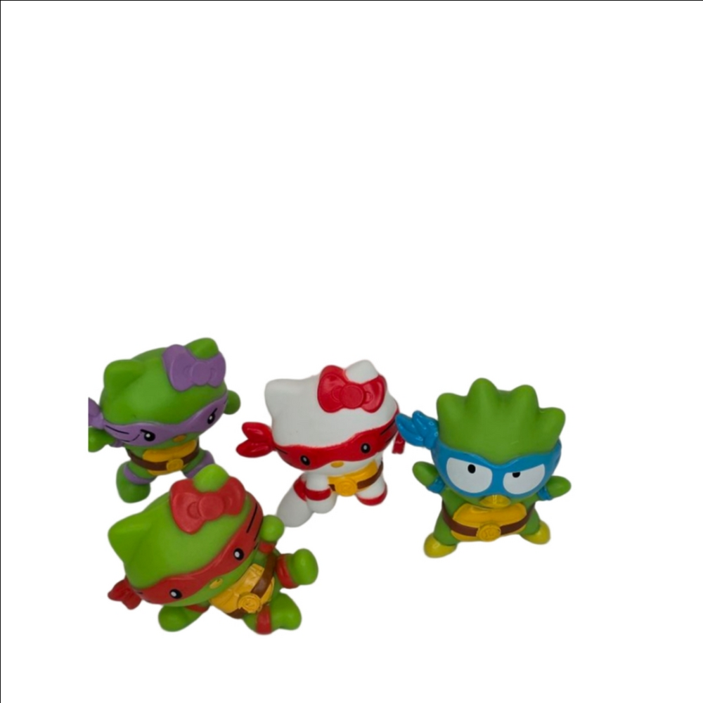 McDonald's Teenage Mutant Ninja Turtles/Hello Kitty Happy Meal figures set of 4